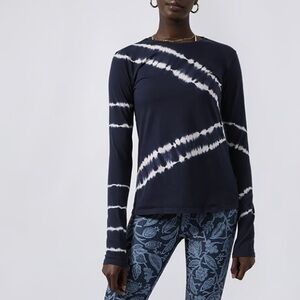 NWOT The Upside Navy Tie Dye Long Sleeve Top Size XS